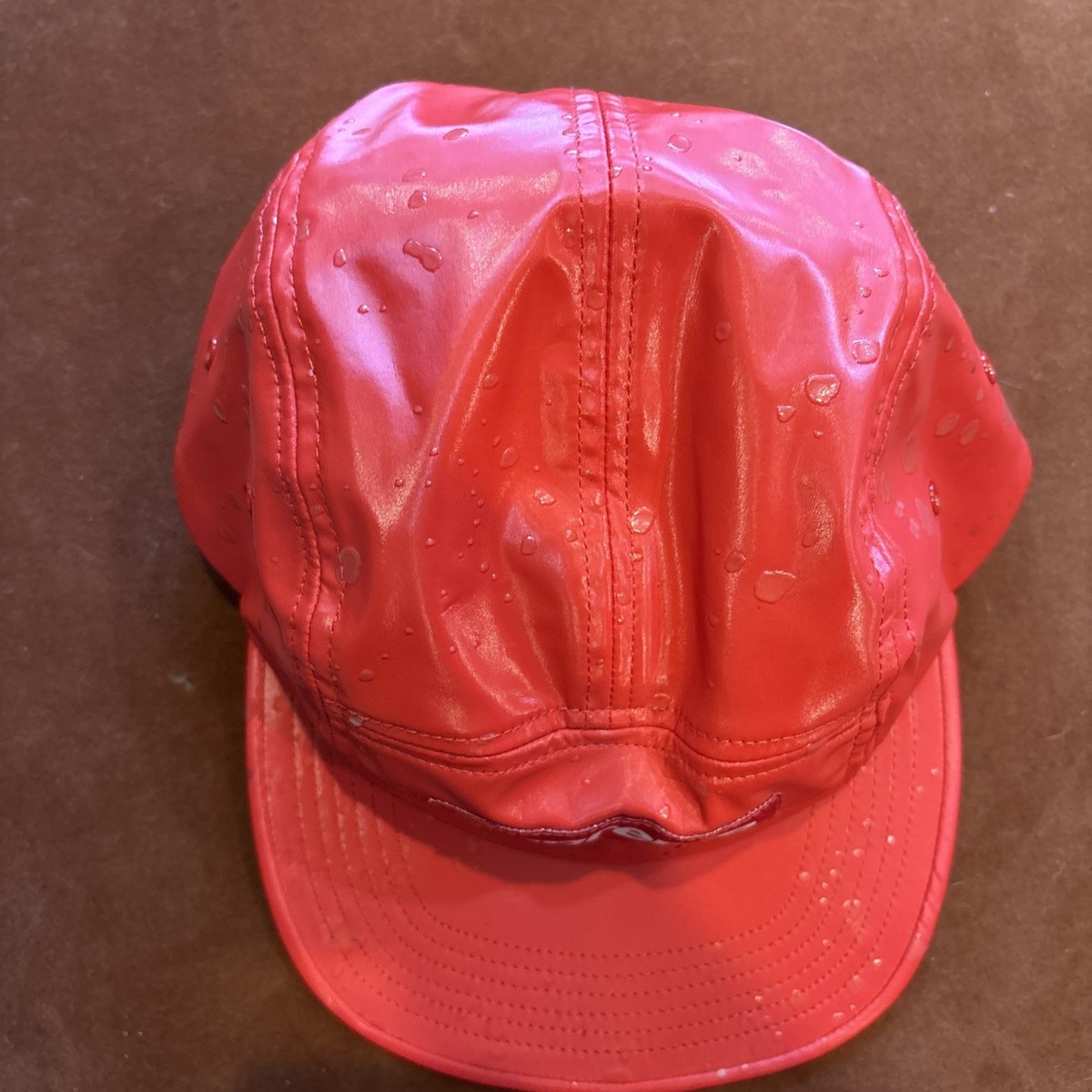 BNWT Supreme Splatter camp hat red SS19 box logo | eBay