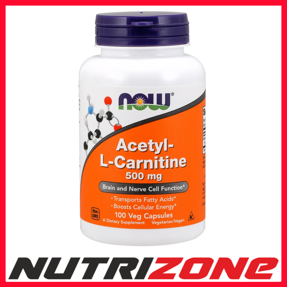 NOW Foods Acetyl-L-Carnitine, 500mg - 100 vcaps