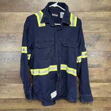 Bulwark Reflective Fr Long Sleeve Button Shirt-Cat2/2112-Size Large