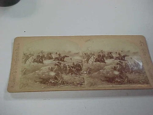 Civil War Stero-view photo card of "Sheridan's Final Charge of Winchester"