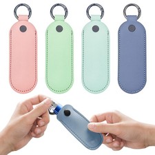4PCS Flash Drive Case, Leather Powder + Light Blue + Sky + Green 
