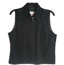 100 Genuine Leather Suede 90s Vintage Vest Petite Sophisticated Women M NWOT