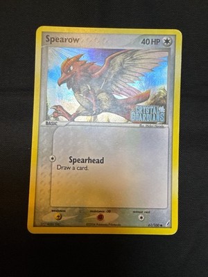 Spearow 61/100 Crystal Guardians Stamped Reverse Holo Pokemon 2006 MP