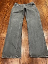 Calvin Klein Jeans Men  s SZ 34 Gray Distress Straight Button Fly CK