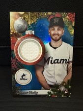 2025 Topps Holiday Relics Connor Norby #PR-CN Blue Metallic /299 (MEM, RC)