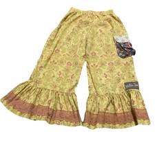 Matilda Jane Yellow ruffled Pants Character Counts Size 6