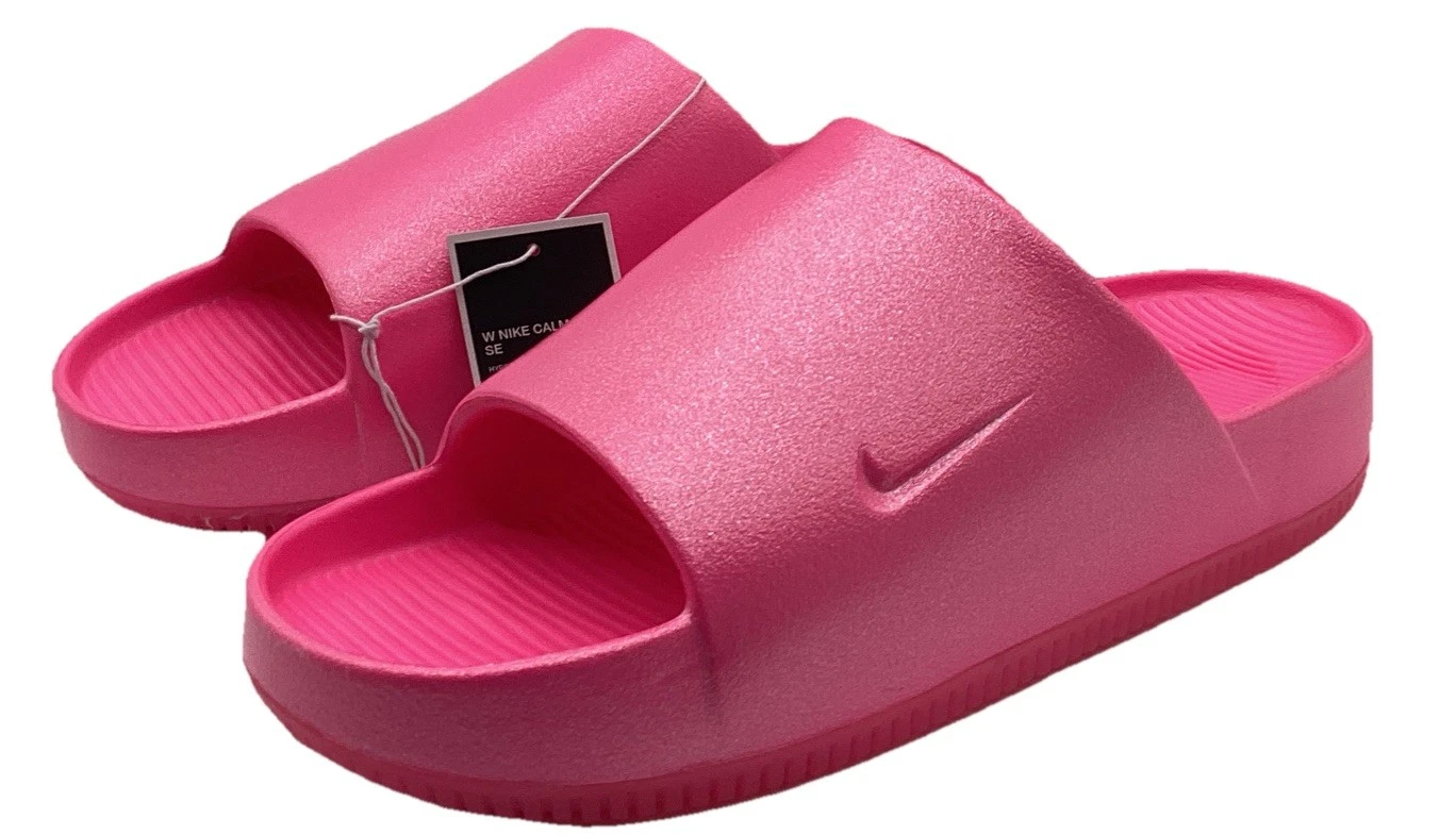 *NUOVO* NIKE CALM SLIDES SE HYPER ROSA DA DONNA (FV5940 600) taglia 10