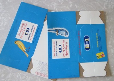 Vintage 1960's 8in1  Advertising Pet Store Canary Parakeet Carry Boxes MINT NOS