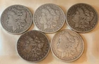 LOT OF FIVE (5) 1880/1889 Mixed Date Morgan Silver Dollar - 90% Silver USA