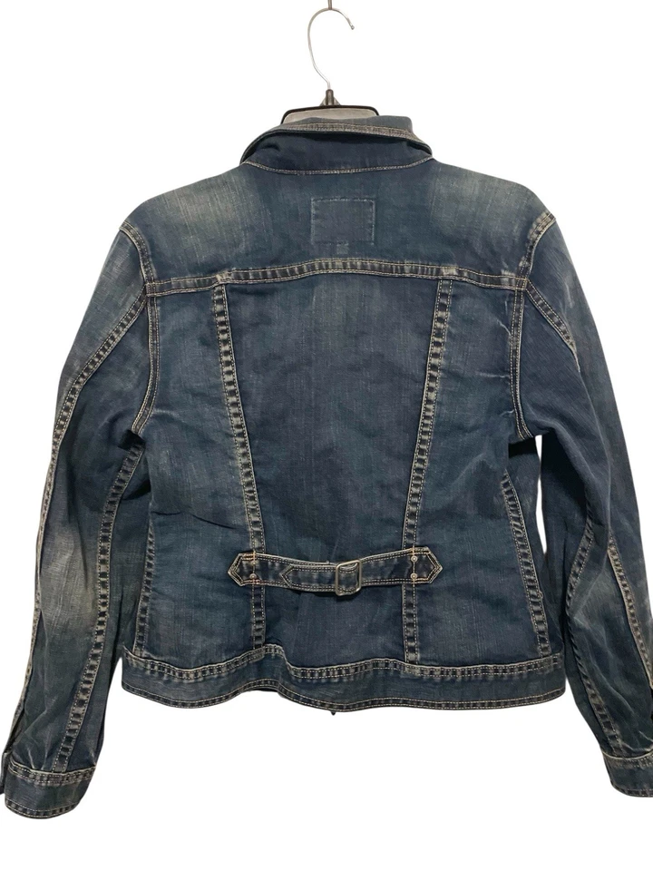 Martin + Osa женщин винтажный кнопка спереди джинсовой ткани Jean куртка размер L - Изображение 2 из 4