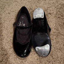 ABT Black Girl s Tap Dance Shoes Size 10