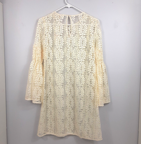 MICHAEL MICHAEL KORS Lace Dress Sz S Babydoll Boho Crochet - Picture 3 of 23