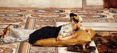 Sir Lawrence Tadema Water Pets 1904 17''x 22'' Archival Art Print