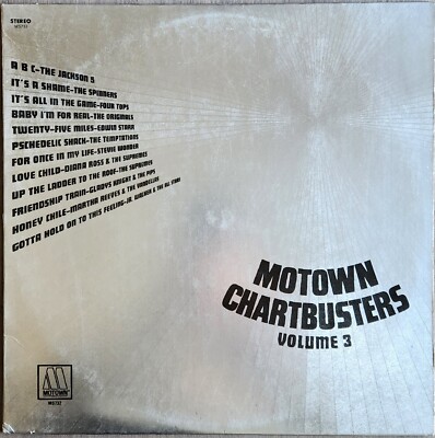 MOTOWN CHARTBUSTERS VOLUME 3 1971 Vintage VINYL LP 1st Pressing VG