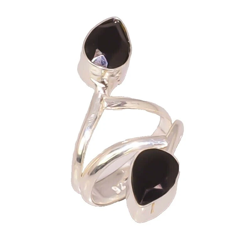 Модные кольца посеребренные Оникс