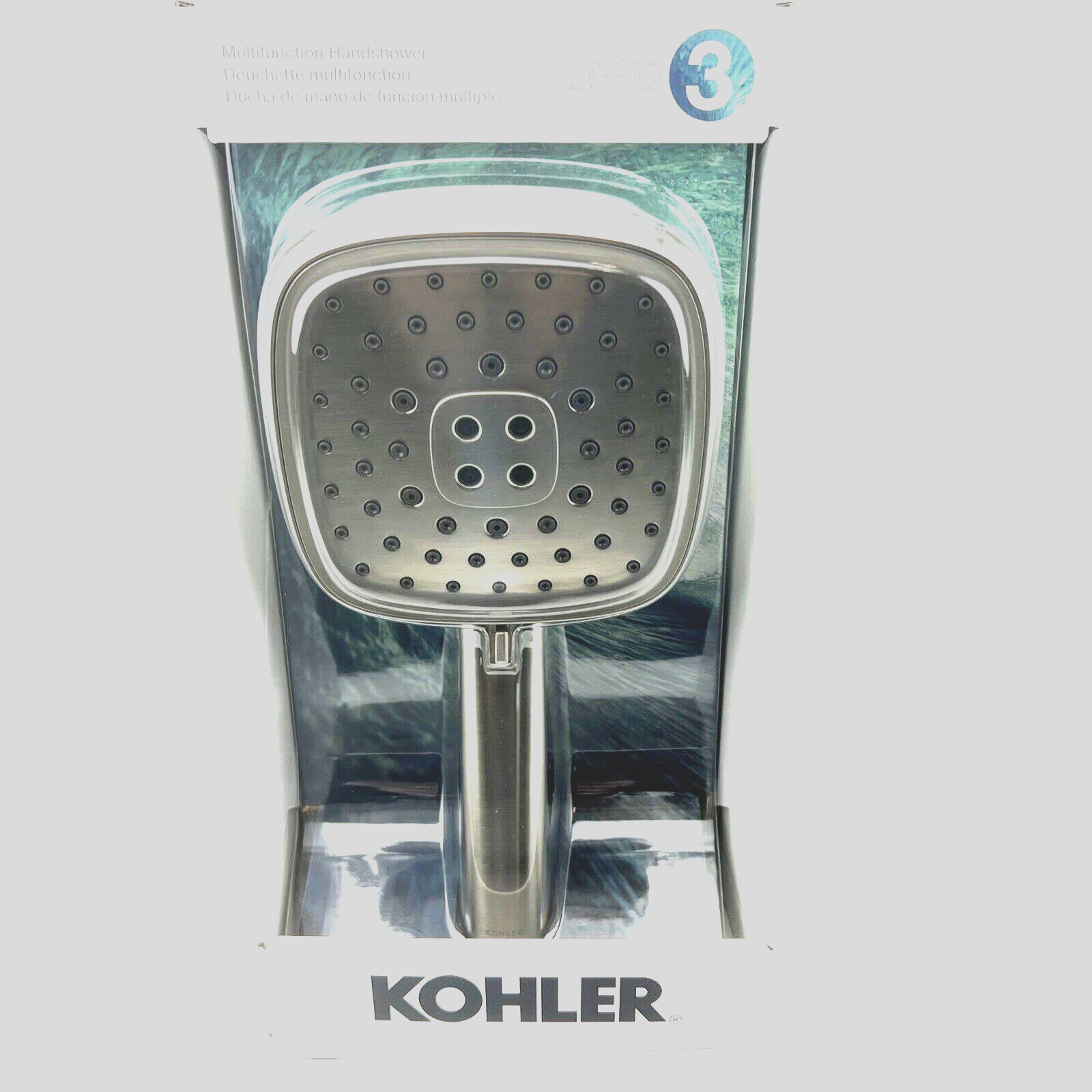 Kohler Fordra Handheld Shower Head 3 Spray Brushed Nickel Kohler R27512