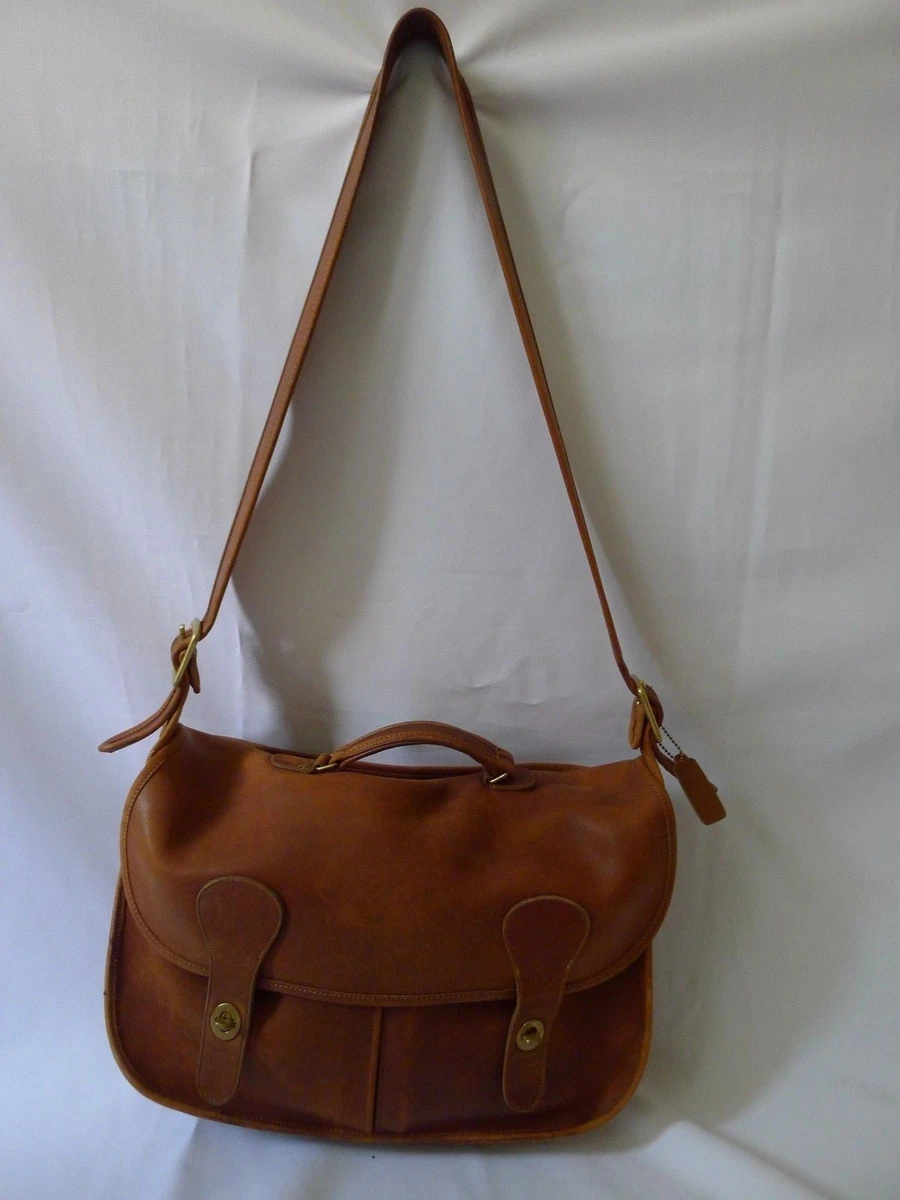 VTG Coach Carrier Bag NYC Leather Cross body Briefcase Rare 70s eBay