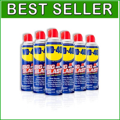 Versatile Big-Blast Lubricant Spray - 18 OZ for Automotive Care, 6-Cans Bundle