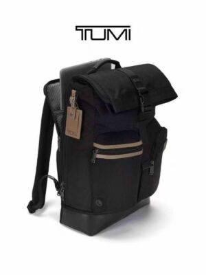 TUMI Cypress Roll Top Backpack Bag Large Black Navy 2 Colors
