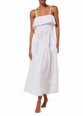Anthropologie The Solid & Striped Kaia dress eyelet tigers removable straps  XL