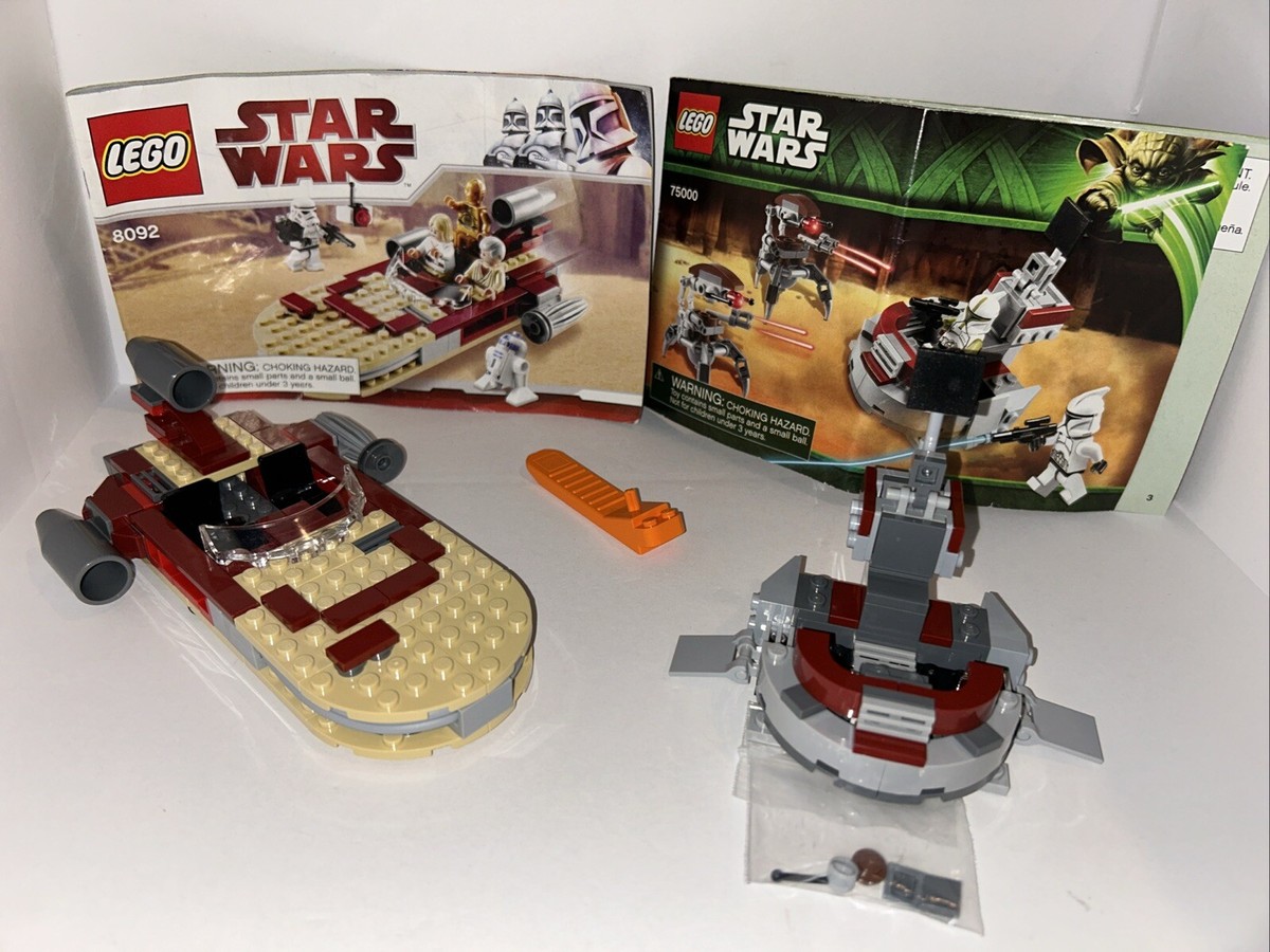 LEGO Star Wars: Land Speeder (8092) & Clone Ship (75000) No Mini