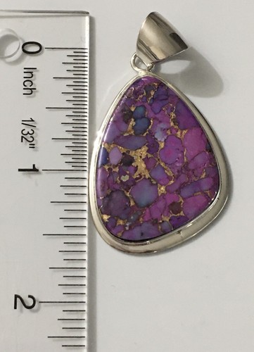 Purple Turquoise Sterling Silver Pendant Brand New In Box - Picture 8 of 9