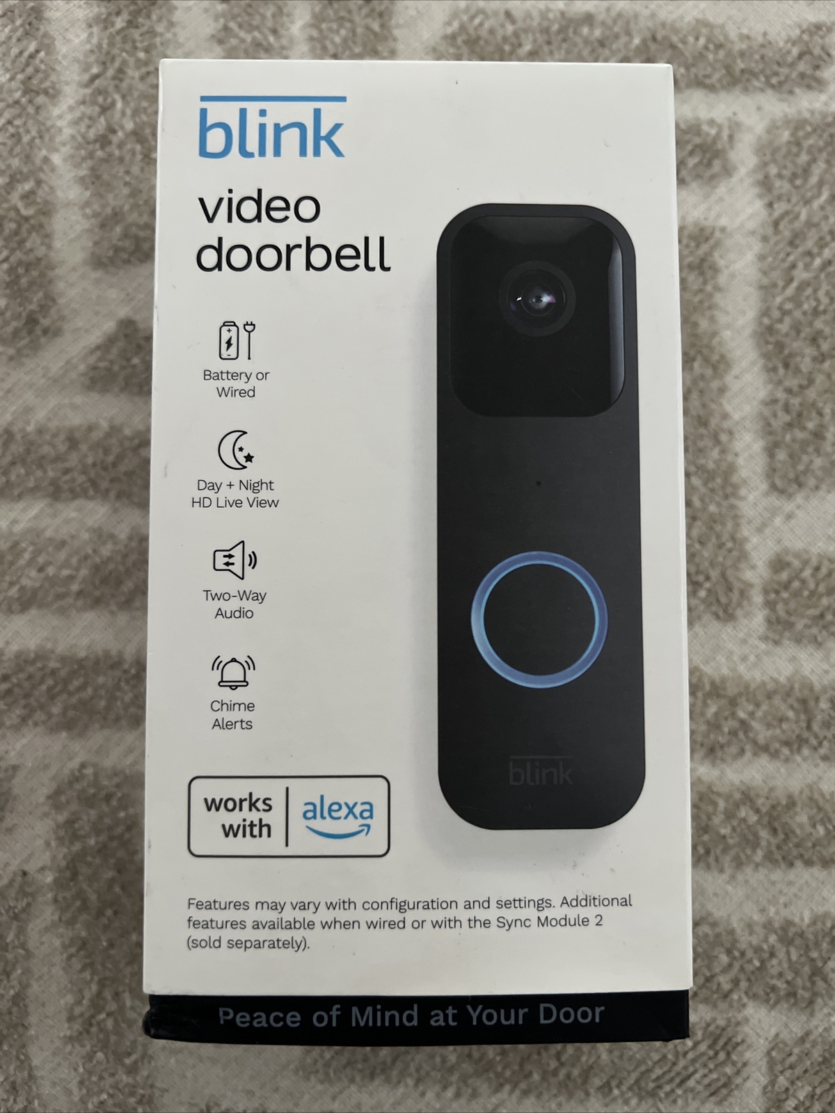 Blink Video Doorbell with Two-Way Audio HD Video Alexa Wired Wireless-image