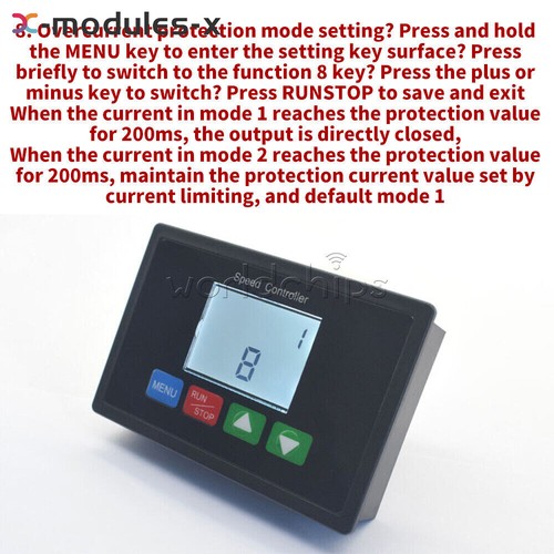 30A DC10V-55V DC Motor Speed Governor Speed Meter Motor Current ...