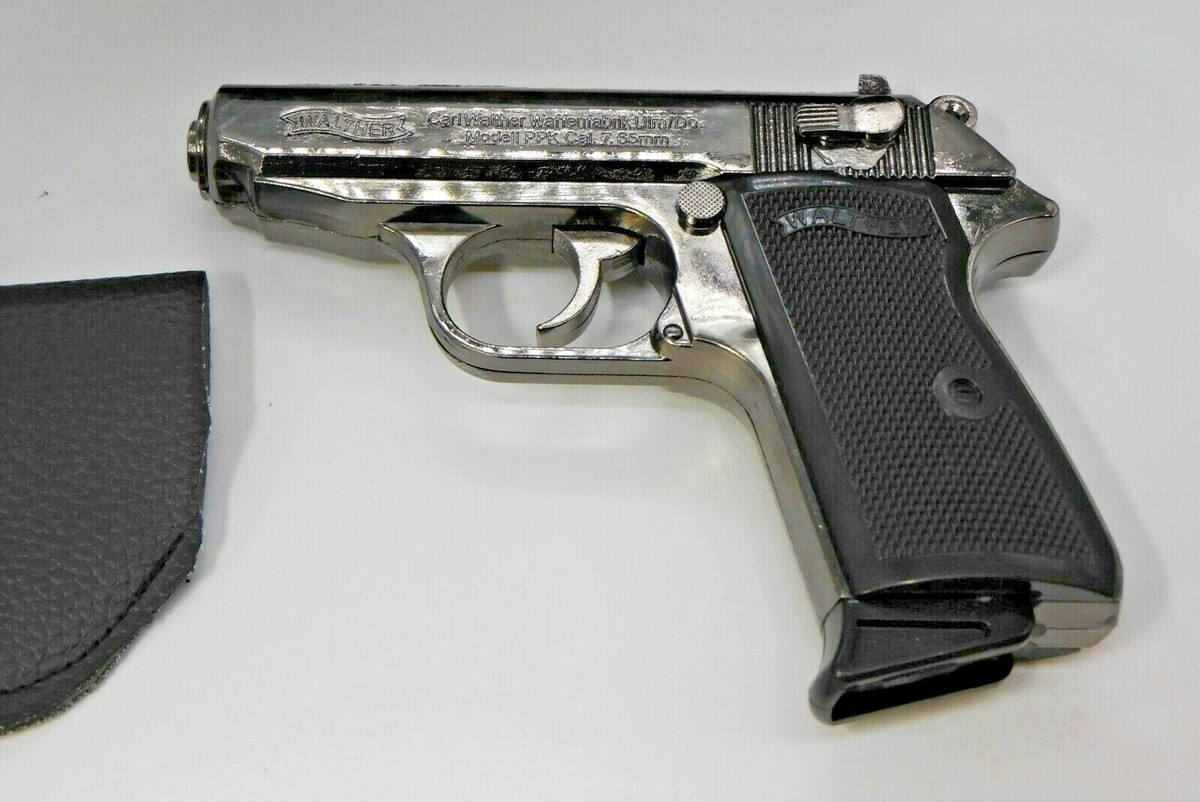 Gun Metal Black EXTRA Large Walther PPK Gun Shape Jet Torch