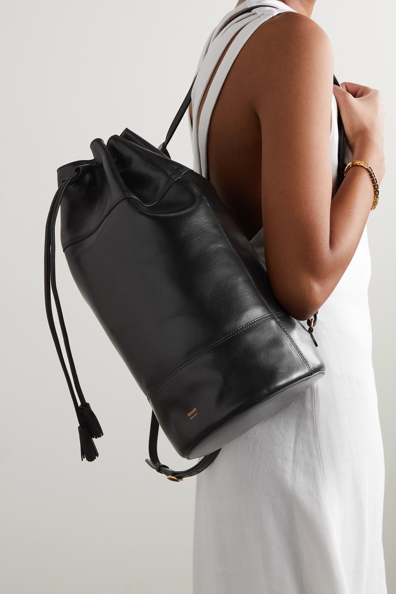 NWT Khaite Daphne Leather Backpack Women's Black Bag