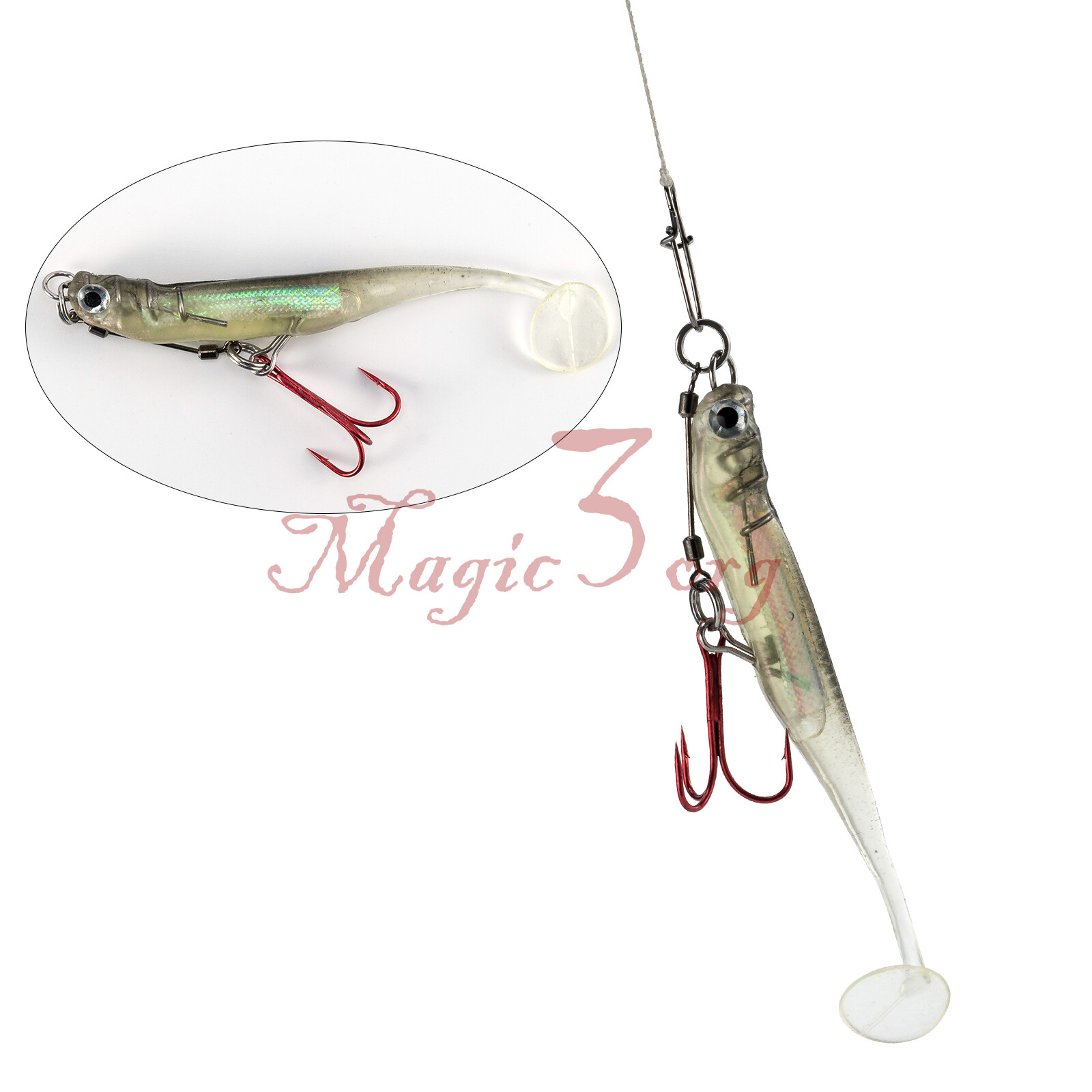 140pcs Pike Stinger Rig Making Part Wire Trace Leader Corkscrew Split ...