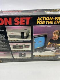 Vintage Nintendo NES Action Set Home Console - White/Gray Box Only 1988