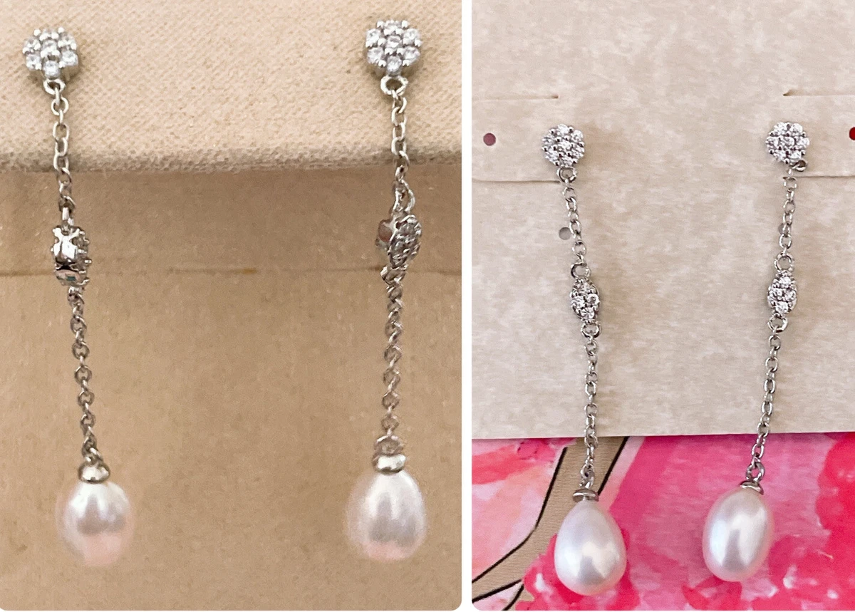 Freshwater pearl earrings ebay sale