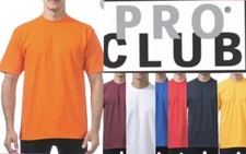 PROCLUB PRO CLUB HEAVY WEIGHT MEN'S SHORT SLEEVE T SHIRT PLAIN COTTON TEE CASUAL