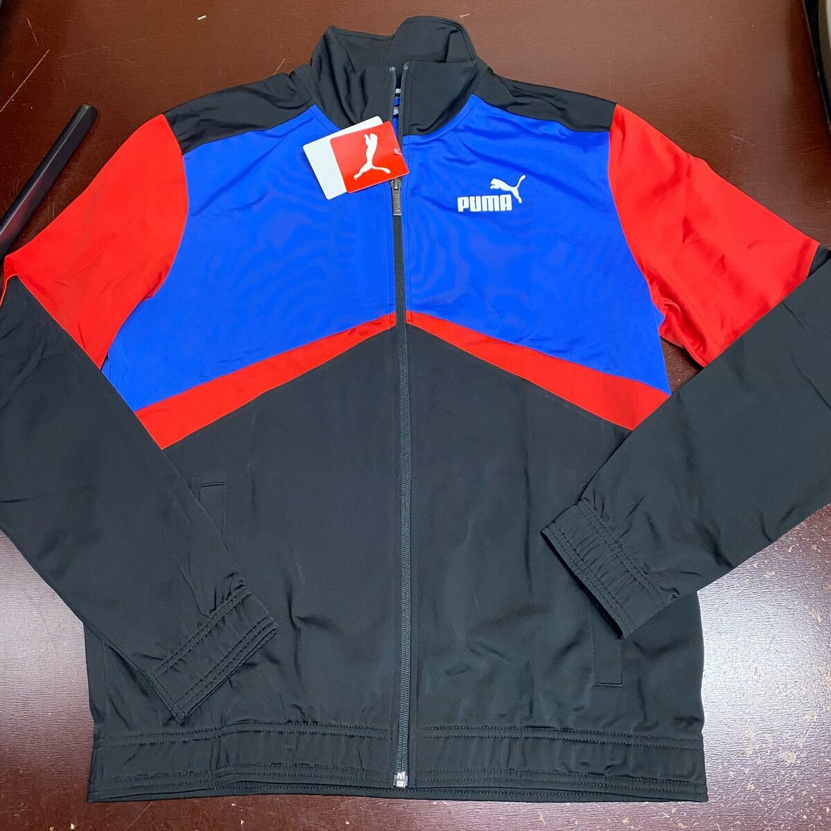 Puma Mens Multicolor CB Retro Long Sleeve Full Zip Track Jacket Sz M, L, XL, XXL Puma Mens Multicolor CB Retro Long Sleeve Full Zip Track Jacket Sz M, L, XL, XXL