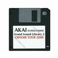 Akai S1000 / S3000 Floppy Disk Grand Sound Library 3 Choose Your Disk