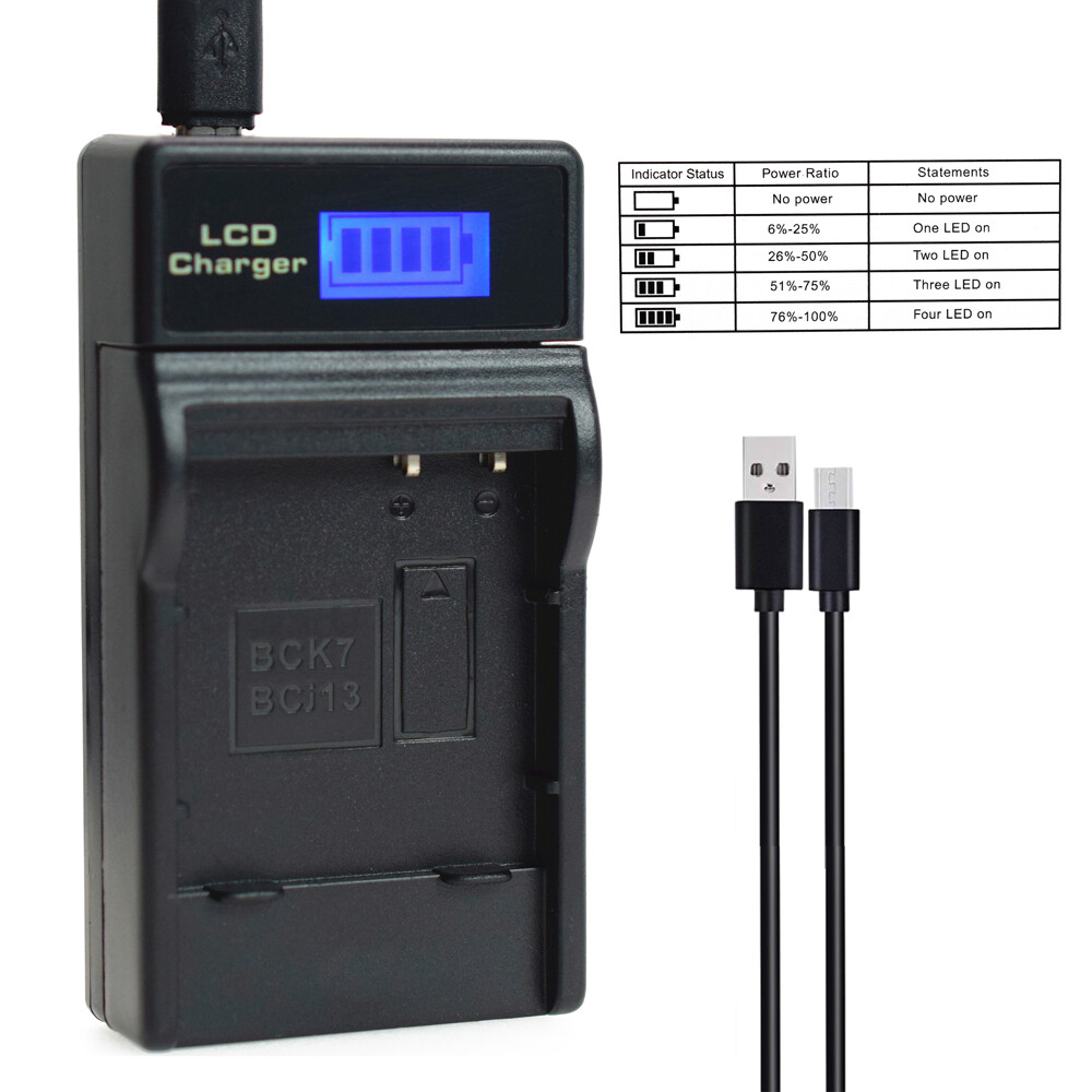 LED Battery charger for Panasonic Lumix DMW-BCK7 DMC-SZ5 DMC-SZ7