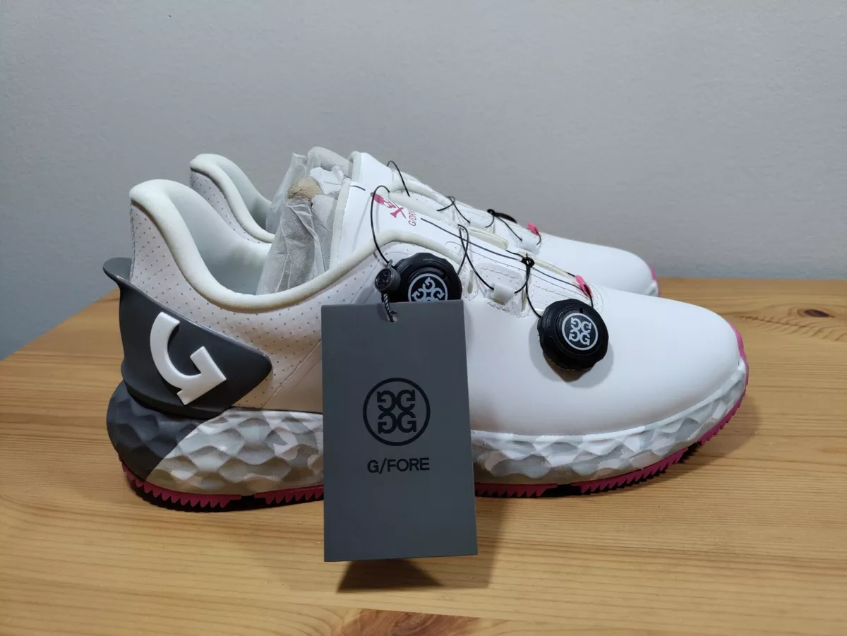 G Fore G Drive Golf Shoes Snow White Pink Men s Size 9.5 PRAY FOR