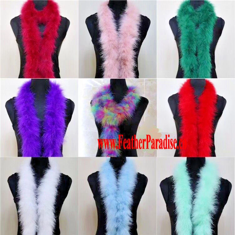 Fluffy Turkey Boa 50g Extra Thick Marabou Fluffy Boa Feather Trim 6 ft 2 Yards - Image 3 of 4