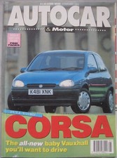 AUTOCAR magazine 3 February 1993 featuring BMW, Jeep Wangler, Daihatsu, Vauxhall