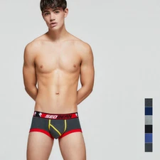 Seobean Men's Breathable Underpants Boxer Briefs Sexy U-Convex Cotton Underwear