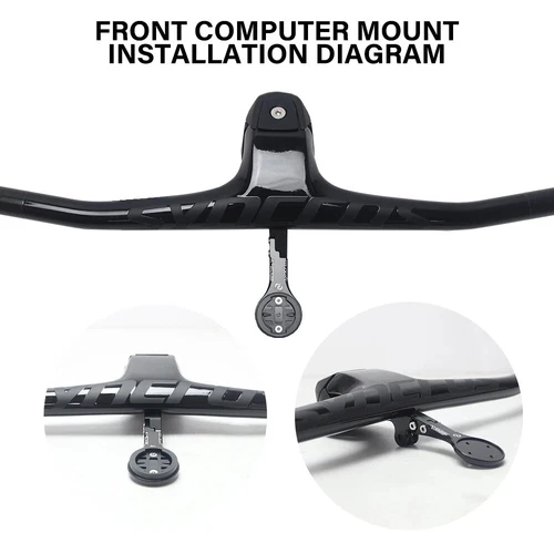 -20° Manillar Integrado de Fibra de Carbono Completa Bicicleta MTB 70/80/90/100mm*680-740mm - Imagen 6 de 44