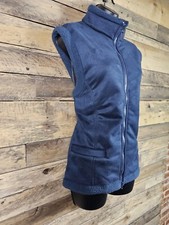 Moxic Fleece Vest Moxie Equestrian Blue Medium Women Chest 40" Length 23"