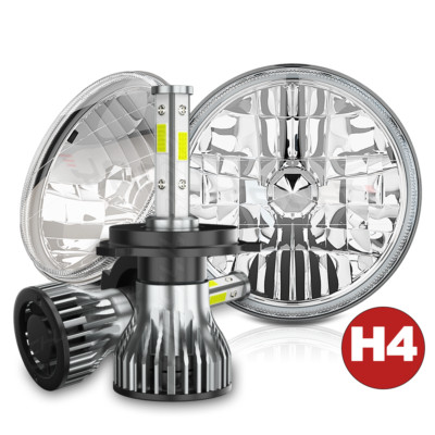 Pair Dot 7'' inch LED Round Headlights DRL Hi/Lo Beam FIT Suzuki Samurai SJ410 2x
