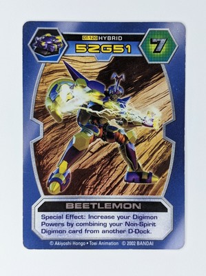 Digimon D-Tector Beetlemon DT-120 Series 3 Silver Stamped Card
