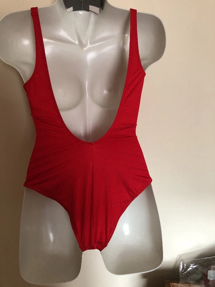 Traje de baño push-up Aquasuit by La Perla rojo adornado de una pieza, talla 46/10 Foto 4 de 4