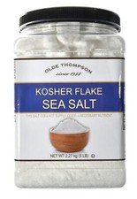 Olde Thompson Kosher Flake Sea Salt 5 lbs 2.27 kg Container Mild Salt   Tastes