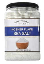 Olde Thompson Kosher Flake Sea Salt 5 lbs (2.27 kg Container) Mild Salt � Tastes