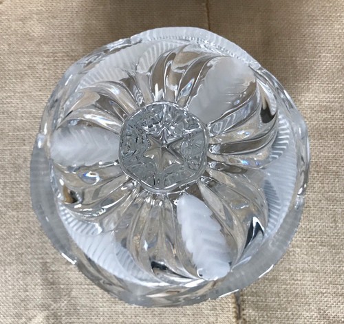 Bomboniera cristallo taglio a mano vintage elegante metà secolo Jugoslavia - Foto 4 di 9