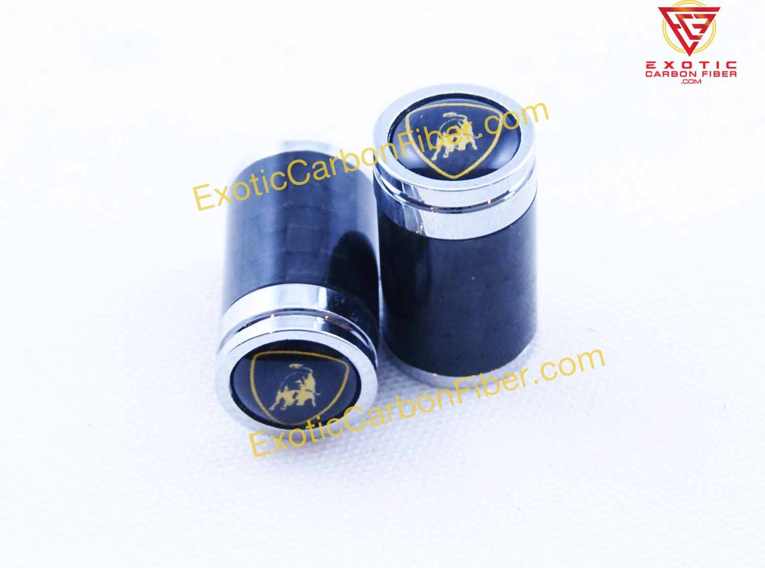 Carbon Fiber Tire Valve/Stem Caps Gold Outline Logo eBay